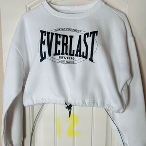 Everlast White Cropped Hoodie